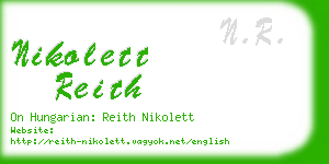 nikolett reith business card